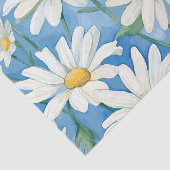 Large White Daisies on a Sky Blue Background Tissuepapier (Detail)