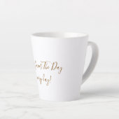 Large White Latte Mug Latte Mok (Rechterhoek)