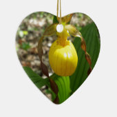 Large Yellow Lady Slipper-Cypripedium Keramisch Ornament (Rechts)