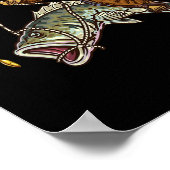 Largemouth B Vissen Bigfoot Visser Poster (Hoek)