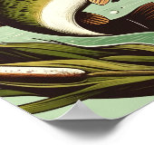 Largemouth Bass angler Fisherman Father's day Poster (Hoek)