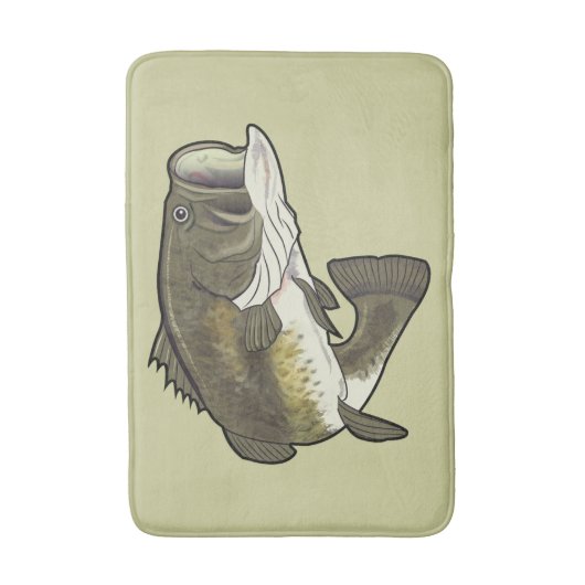 Largemouth Bass Badmat (Voorkant Verticaal)