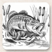 Largemouth bass bier onderzetter (Voorkant)