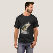 Largemouth Bass Black T-Shirt (Voorkant volledig)