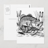 Largemouth Bass Briefkaart (Voorkant / Achterkant)