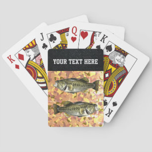 Largemouth Bass Cool Camo Vist Pokerkaarten