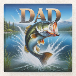 Largemouth Bass Dad Glazen Onderzetter