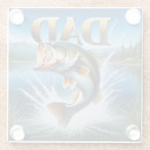 Largemouth Bass Dad Glazen Onderzetter (Achterkant)