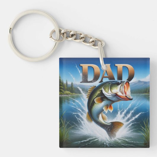 Largemouth Bass Dad Sleutelhanger (Voorkant)