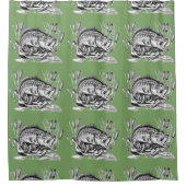 Largemouth bass douchegordijn (Voorkant)