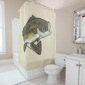 Largemouth Bass Douchegordijn (In situ)