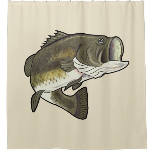 Largemouth Bass Douchegordijn (Voorkant)