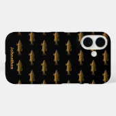 Largemouth Bass Fish Pattern and Name Case-Mate iPhone Case (Achterkant (horizontaal))