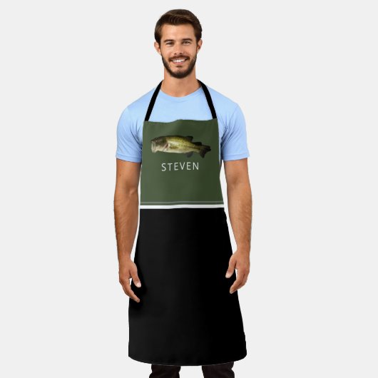 Largemouth Bass Fish Personalized Chef Schort (Gedragen)