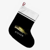 Largemouth Bass Fish Persoonlijke naam Grote Kerstsok (Voorkant (Hangend))