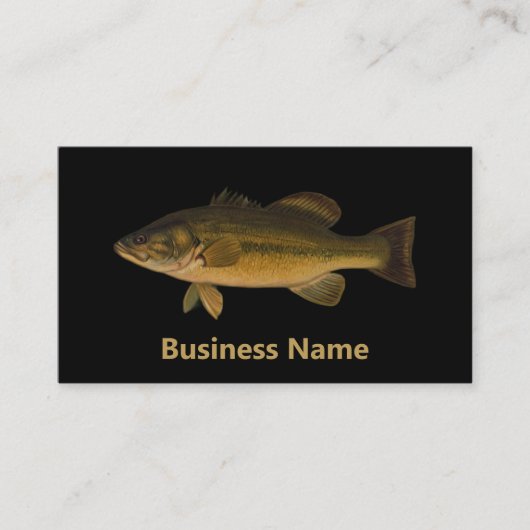 Largemouth Bass Fish Sjabloon Visitekaartje (Voorkant)