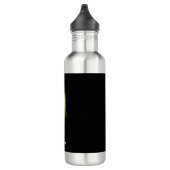 Largemouth Bass Fish Zwart gepersonaliseerd Waterfles (Rechts)