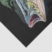 Largemouth Bass Fishing Tissuepapier (Detail)