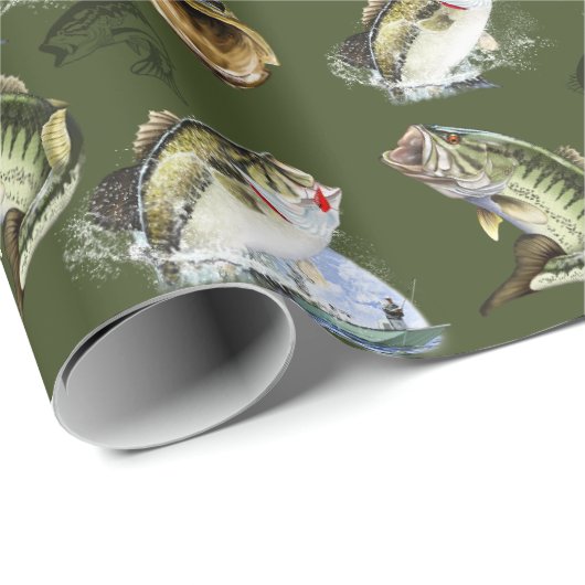 Largemouth Bass Gevist inpakpapier (Rol Hoek)