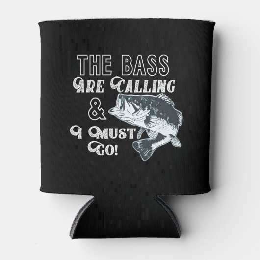 Largemouth Bass Gevist Quote Fisherman Beer Blikjeskoeler (Voorkant)