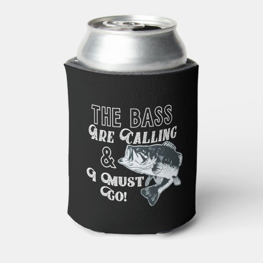 Largemouth Bass Gevist Quote Fisherman Beer Blikjeskoeler (Blikje Achterkant)