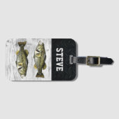 Largemouth Bass Gevist Trip Cool Naam Angler Bagagelabel (Voorkant (horizontaal))