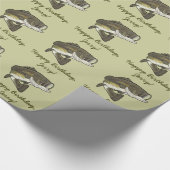 Largemouth Bass Happy Birthday Name  Cadeaupapier (Hoek)