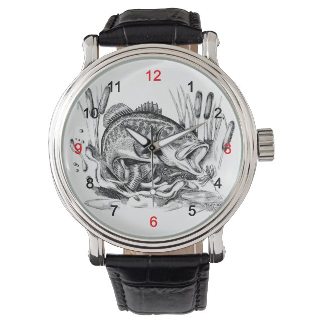 Largemouth Bass Horloge (Voorkant)