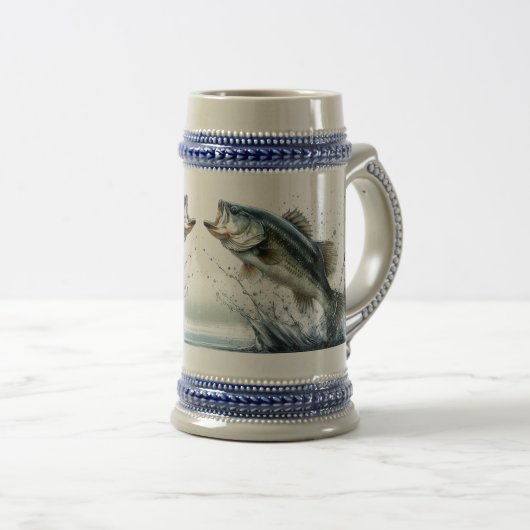 Largemouth Bass Jumping Bierpul (Voorkant rechts)