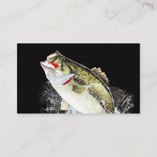 Largemouth Bass Jumping Visitekaartje (Achterkant)