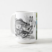 Largemouth Bass Koffiemok (Voorkant links)