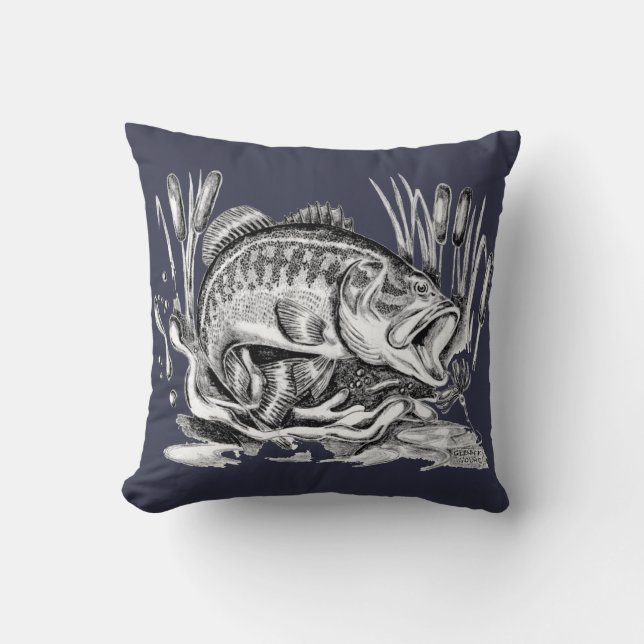 Largemouth Bass Kussen (Voorkant)