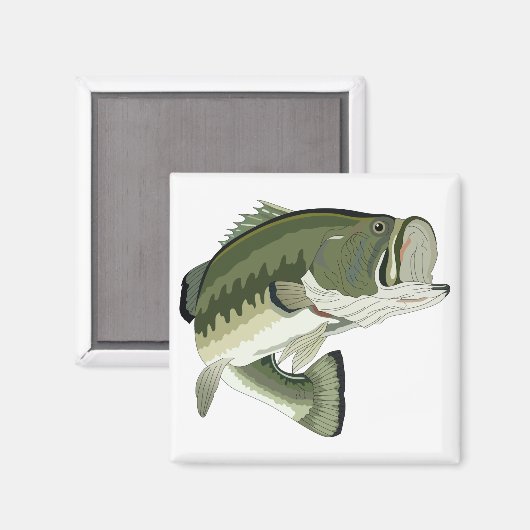 LARGEMOUTH BASS MAGNEET (Voorkant / Achterkant)
