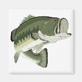 LARGEMOUTH BASS MAGNEET (Voorkant)