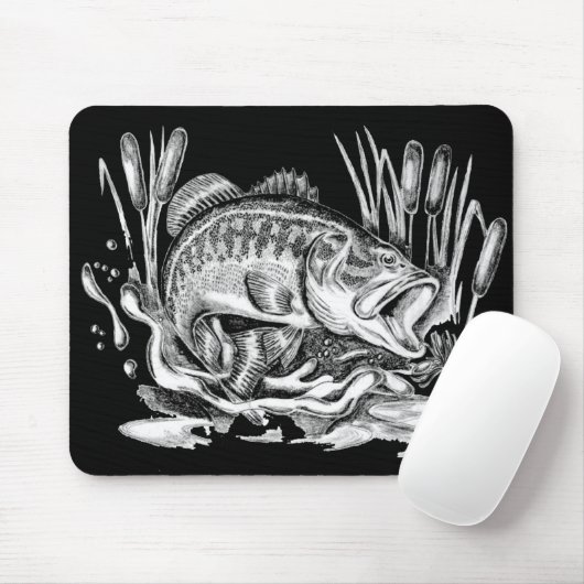 Largemouth bass muismat (Met muis)