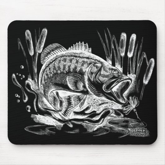 Largemouth Bass Muismat (Voorkant)