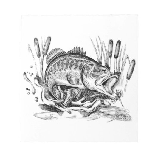 Largemouth Bass Notitieblok (Voorkant)