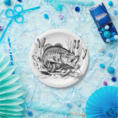 Largemouth Bass Papieren Bordje (Feest)