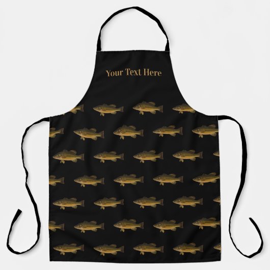 Largemouth Bass Pattern Your Text Here Fish Schort (Voorkant)