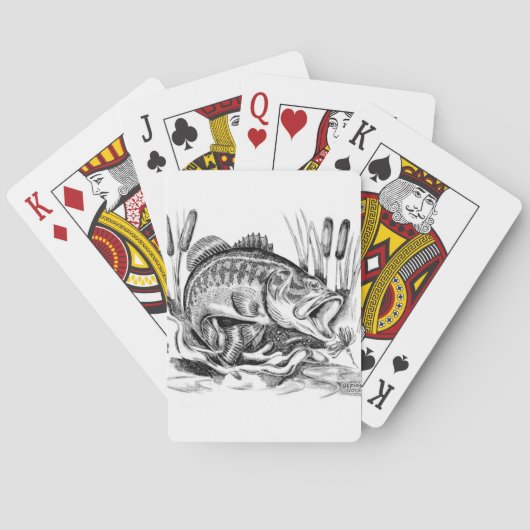 Largemouth Bass Pokerkaarten (Achterkant)