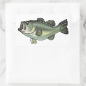 Largemouth Bass Rechthoekige Sticker (Tas)