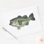 Largemouth Bass Rechthoekige Sticker (Envelop)