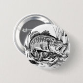 Largemouth Bass Ronde Button 5,7 Cm (Voorkant /achterkant)