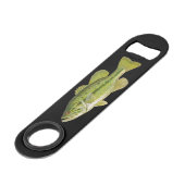 Largemouth bass speed flessenopener (Voorkant Gekanteld)