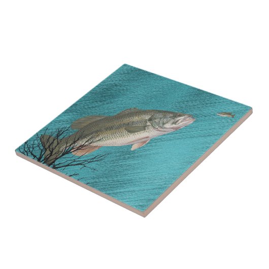 LARGEMOUTH BASS TEGELTJE (Zijkant)