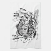 Largemouth Bass Theedoek (Verticaal)