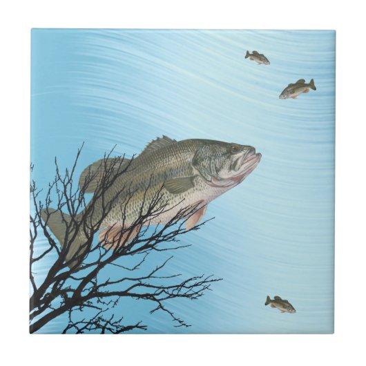 LARGEMOUTH BASS-TILE TEGELTJE (Voorkant)