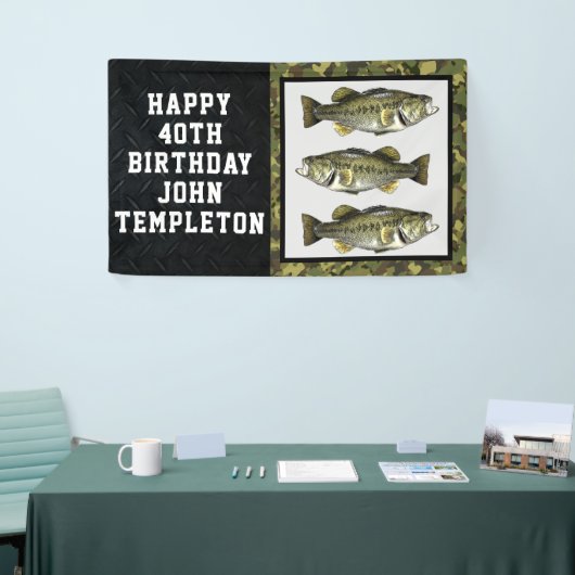 Largemouth Bass Vist Cool Mannen Birthday Camo B Spandoek (Beurs)