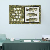Largemouth Bass Vist Cool Mannen Birthday Camo Spandoek (Beurs)