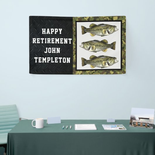 Largemouth Bass Vist Cool Mannen Retirement Camo Spandoek (Beurs)